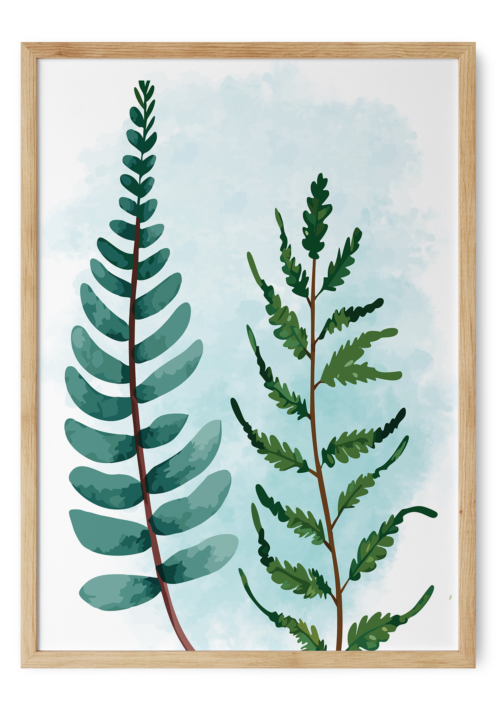Acuarela naturaleza plantas verdes